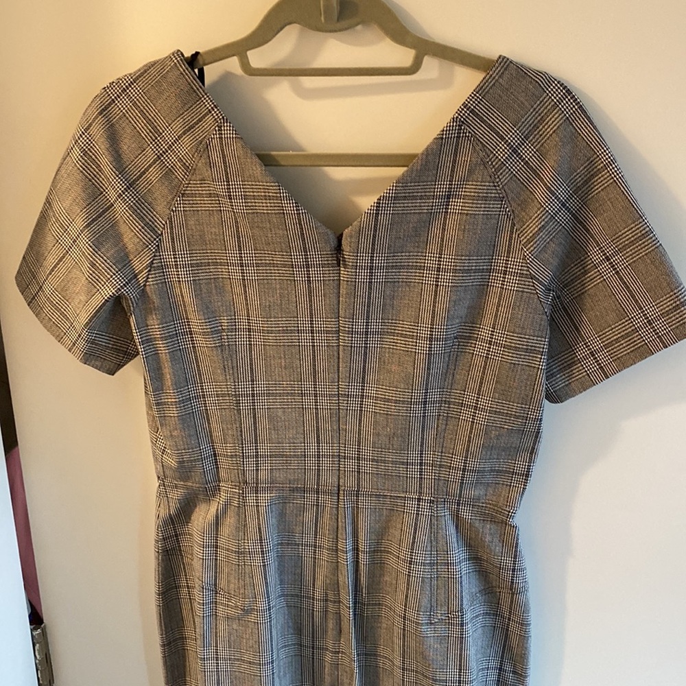 Banana Republic Plaid Sheath Dress Size Tall 8